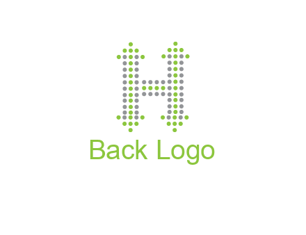 dotted letter H with arrow logo