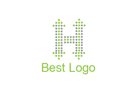 dotted letter H with arrow logo