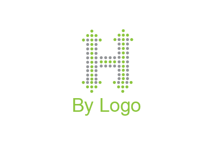 dotted letter H with arrow logo