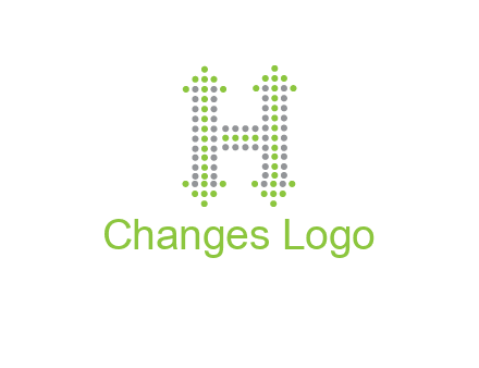 dotted letter H with arrow logo