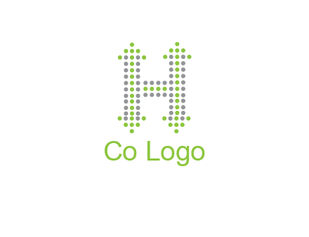 dotted letter H with arrow logo