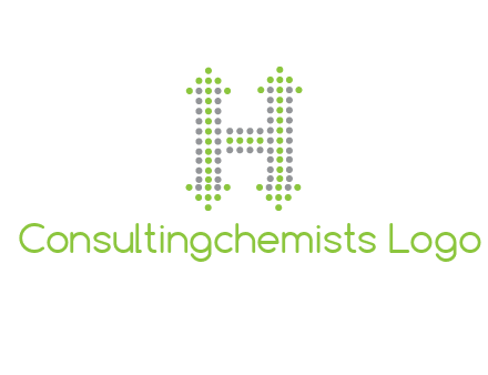dotted letter H with arrow logo