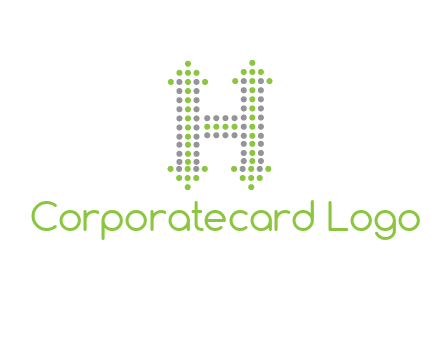 dotted letter H with arrow logo
