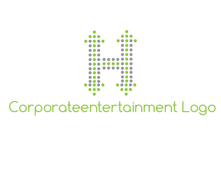 dotted letter H with arrow logo