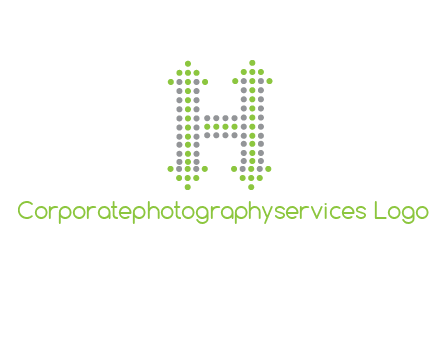 dotted letter H with arrow logo