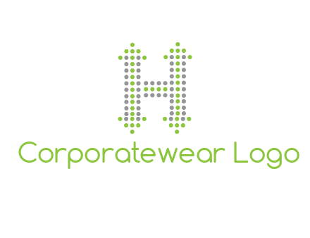 dotted letter H with arrow logo