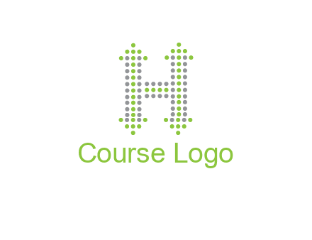 dotted letter H with arrow logo