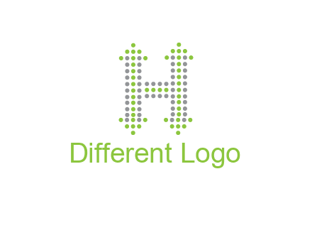 dotted letter H with arrow logo