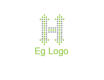 dotted letter H with arrow logo
