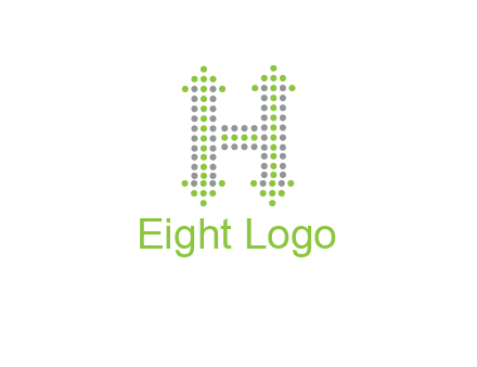 dotted letter H with arrow logo