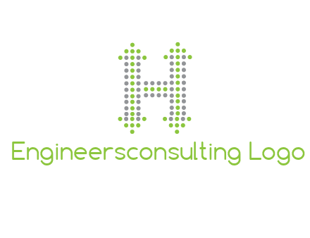 dotted letter H with arrow logo