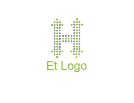 dotted letter H with arrow logo