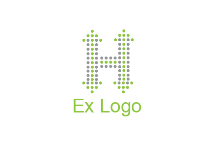 dotted letter H with arrow logo