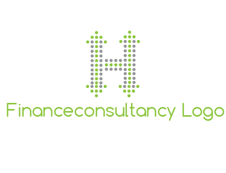 dotted letter H with arrow logo