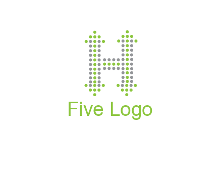 dotted letter H with arrow logo