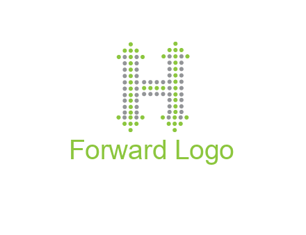 dotted letter H with arrow logo