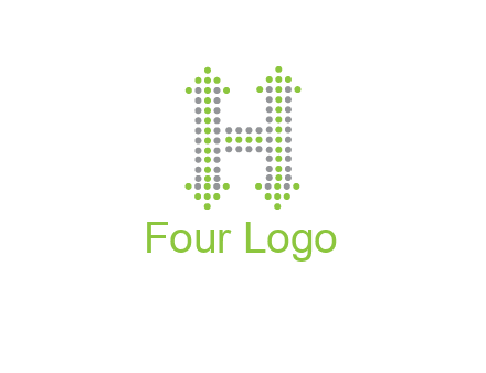 dotted letter H with arrow logo