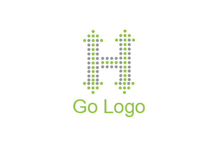 dotted letter H with arrow logo