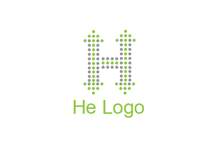 dotted letter H with arrow logo