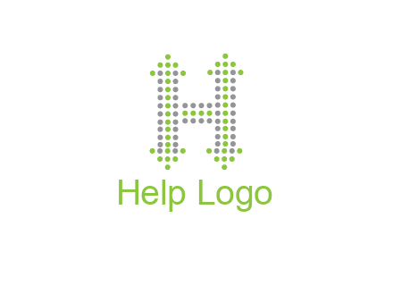 dotted letter H with arrow logo