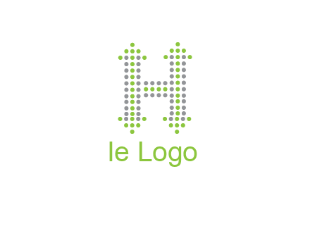 dotted letter H with arrow logo