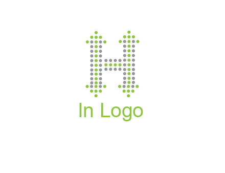 dotted letter H with arrow logo