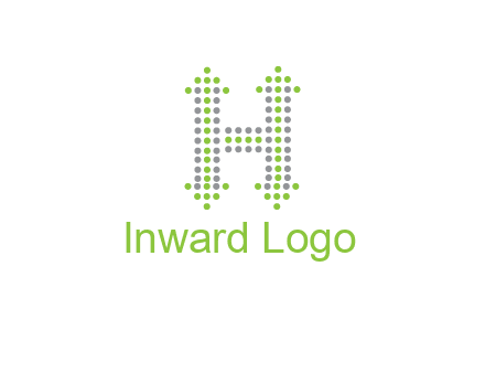 dotted letter H with arrow logo