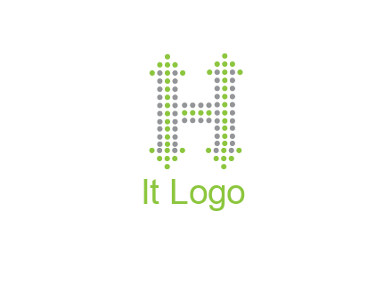 dotted letter H with arrow logo