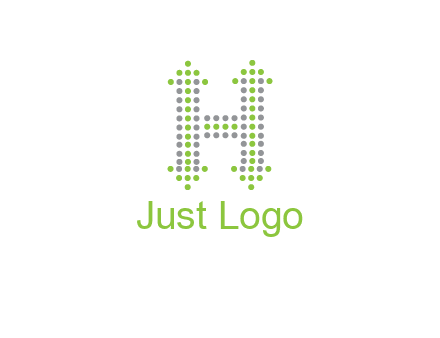 dotted letter H with arrow logo