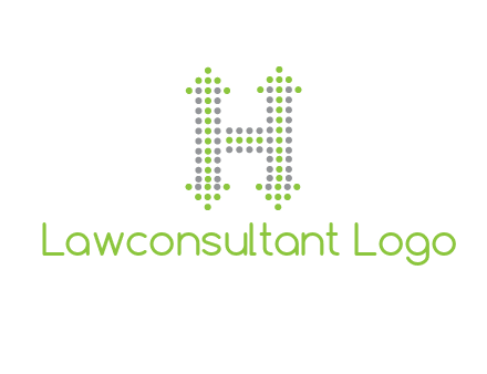 dotted letter H with arrow logo