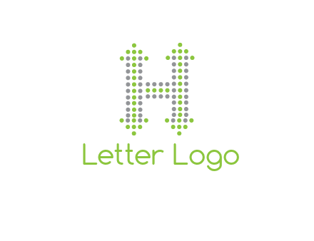 dotted letter H with arrow logo