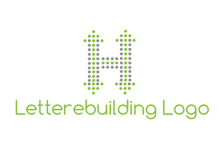 dotted letter H with arrow logo