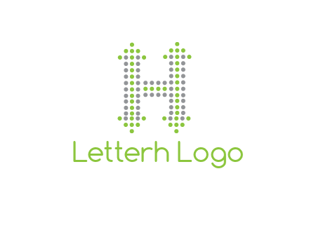dotted letter H with arrow logo