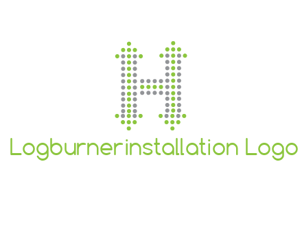 dotted letter H with arrow logo