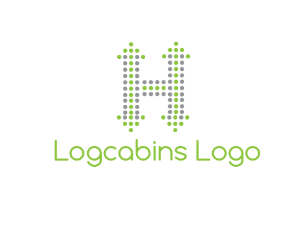 dotted letter H with arrow logo