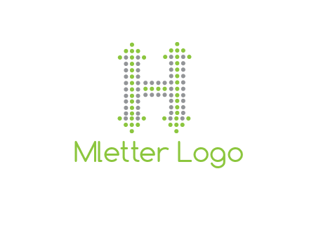 dotted letter H with arrow logo