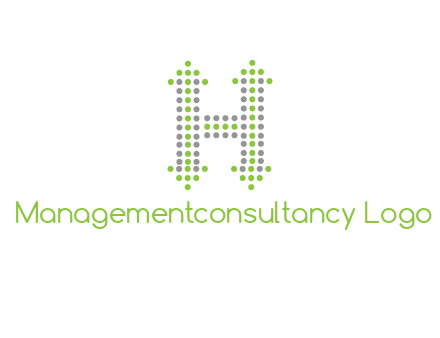 dotted letter H with arrow logo