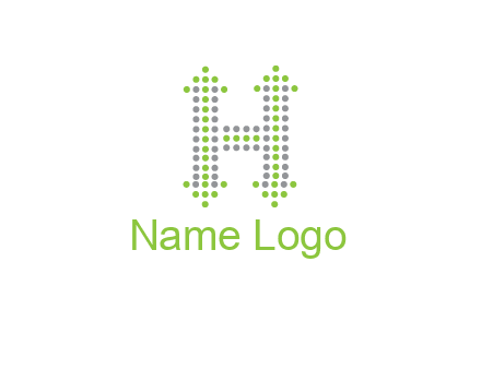 dotted letter H with arrow logo