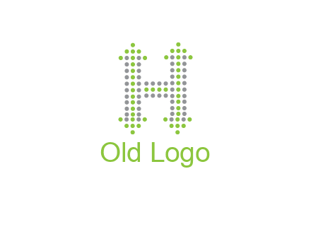 dotted letter H with arrow logo