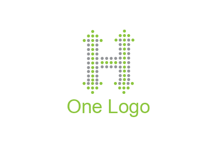 dotted letter H with arrow logo