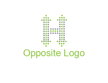 dotted letter H with arrow logo