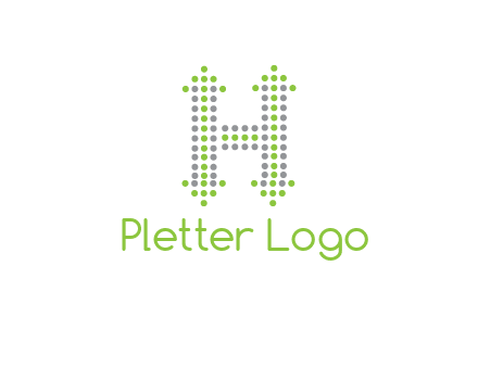 dotted letter H with arrow logo