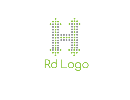 dotted letter H with arrow logo