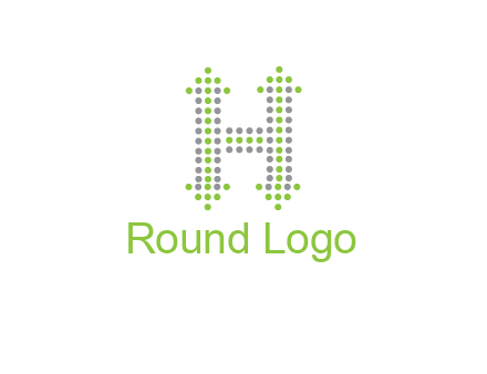 dotted letter H with arrow logo