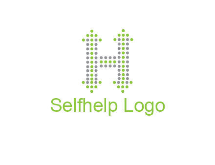 dotted letter H with arrow logo
