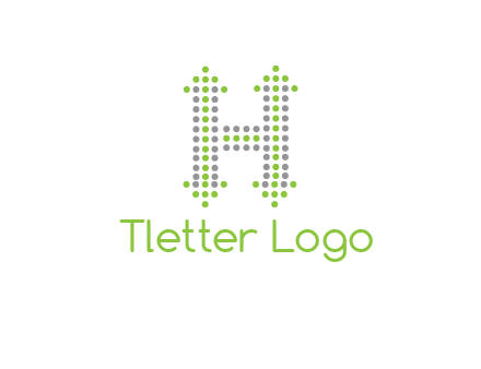 dotted letter H with arrow logo