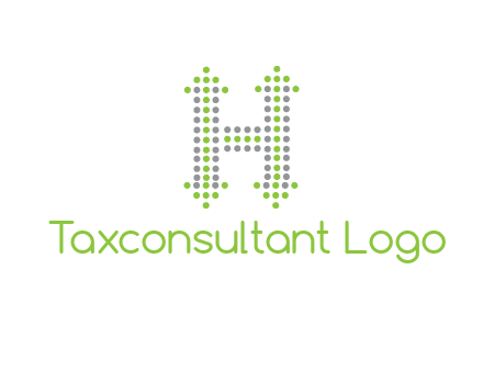dotted letter H with arrow logo