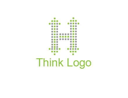 dotted letter H with arrow logo