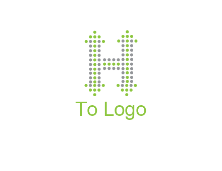dotted letter H with arrow logo