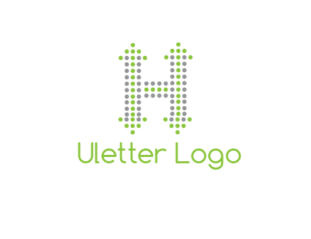 dotted letter H with arrow logo